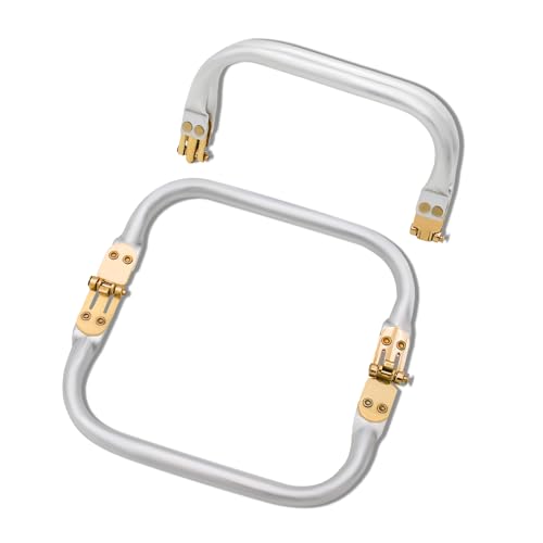 Uxney Taschenrahmen, Rechteckige Geldbörsen-Hardware mit Rahmen, Kussverschluss für DIY-Geldbörsenzubehör und Nähtaschen-Clutch-Bastelarbeiten, 2 Stück（15cm/6"） von Uxney