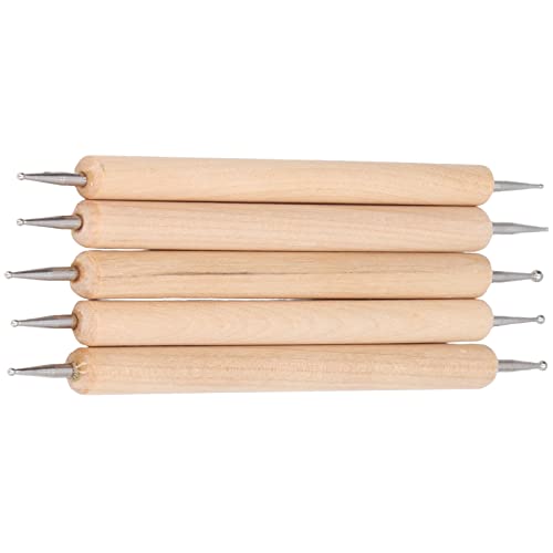 Rillstift, leichter, doppelter Endmarkierungsstift Buche + Edelstahl zum Gravieren von Uxsiya