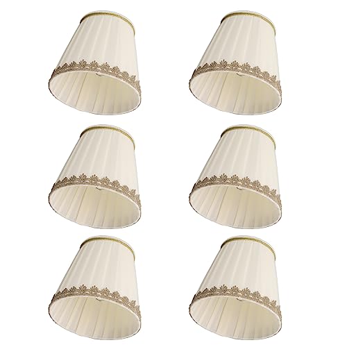 Uxsiya Lampenschirm-Set, Stoffe, Gute Lichtdurchlässigkeit, zum Aufstecken, Lampenschirm für E14-Glühbirnen von Uxsiya