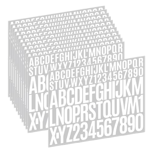 Uxsjakjsd 9 Blatt Buchstabenaufkleber, Selbstklebende Ästhetische Vinyl-Buchstabenaufkleber, Wasserdichte Buchstabenaufkleber für Wasserflaschen, A von Uxsjakjsd
