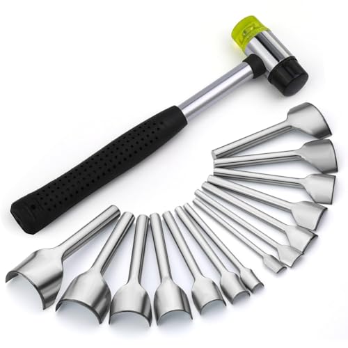 Uxsjakjsd Eckenstanzer in 14 Größen, Halbrundstanzer-Set, Endstanzer für Leder, Lederstanzer-Set für Gürtel, Geldbörsen und Heimwerkerprodukte Uxsjakjsd Eckenstanzer in 14 Größen, Halbrundstanzer-Set, Endstanzer für Leder, Lederstanzer-Set für Gürtel, Geldbörsen und Heimwerkerprodukte von Uxsjakjsd
