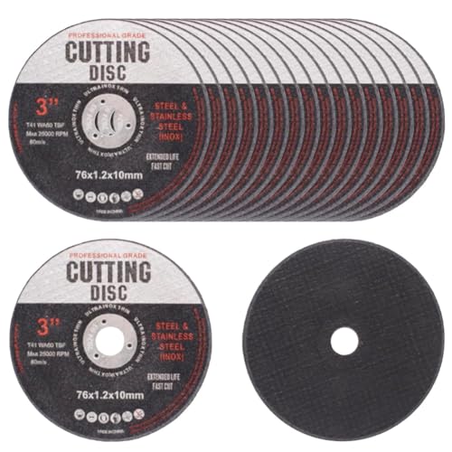 Uxsjakjsd Packung Von 18 Schneidscheiben Schnittscheibe 76 mm und Metall 76 mm Lüfterscheibe Uxsjakjsd Packung Von 18 Schneidscheiben Schnittscheibe 76 mm und Metall 76 mm Lüfterscheibe von Uxsjakjsd
