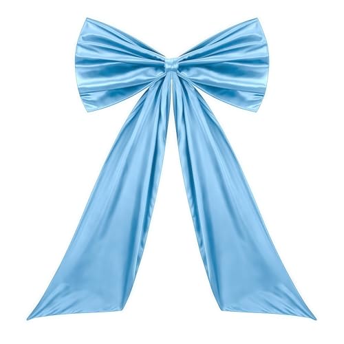 Große Satinschleife – Kokette glänzende Schleife Dekor mit langen Schwänzen, riesiger Wandbehang, Ornament für Weihnachtsbaum, Hochzeit, Geburtstag, Party, Hintergrund, Babyparty, Blau, 1 Stück Große Satinschleife – Kokette glänzende Schleife Dekor mit langen Schwänzen, riesiger Wandbehang, Ornament für Weihnachtsbaum, Hochzeit, Geburtstag, Party, Hintergrund, Babyparty, Blau, 1 Stück von UzeEnde