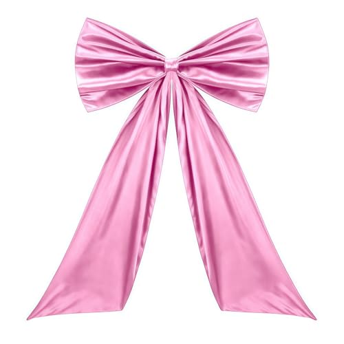 Große Satinschleife – Kokette glänzende Schleife Dekor mit langen Schwänzen, riesiger Wandbehang, Ornament für Weihnachtsbaum, Hochzeit, Geburtstag, Party, Hintergrund, Babyparty, Rosa, 1 Stück Große Satinschleife – Kokette glänzende Schleife Dekor mit langen Schwänzen, riesiger Wandbehang, Ornament für Weihnachtsbaum, Hochzeit, Geburtstag, Party, Hintergrund, Babyparty, Rosa, 1 Stück von UzeEnde