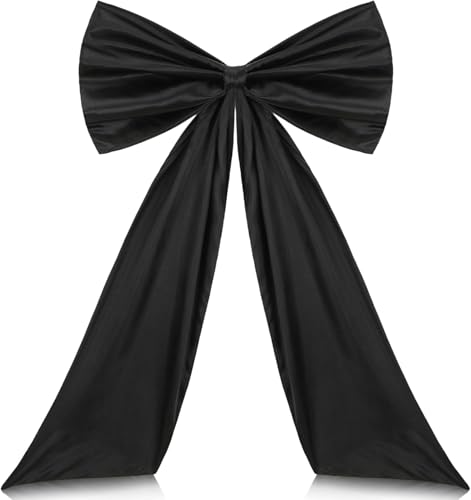 Große Satinschleife – Kokette glänzende Schleife Dekor mit langen Schwänzen, riesiger Wandbehang, Ornament für Weihnachtsbaum, Hochzeit, Geburtstag, Party, Hintergrund, Babyparty (Schwarz, 1 Stück) Große Satinschleife – Kokette glänzende Schleife Dekor mit langen Schwänzen, riesiger Wandbehang, Ornament für Weihnachtsbaum, Hochzeit, Geburtstag, Party, Hintergrund, Babyparty (Schwarz, 1 Stück) von UzeEnde