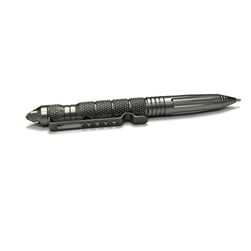 UZI Tactical Pen UZI-TACPEN2-GM Flugzeug Aluminium Selbstverteidigung BestTactical Pen Multi-Tool Überlebens Defender Tool w/ Glassbreaker, Real Kugelschreiber Miltary und Polizei EDC -Gun Metal von Uzi