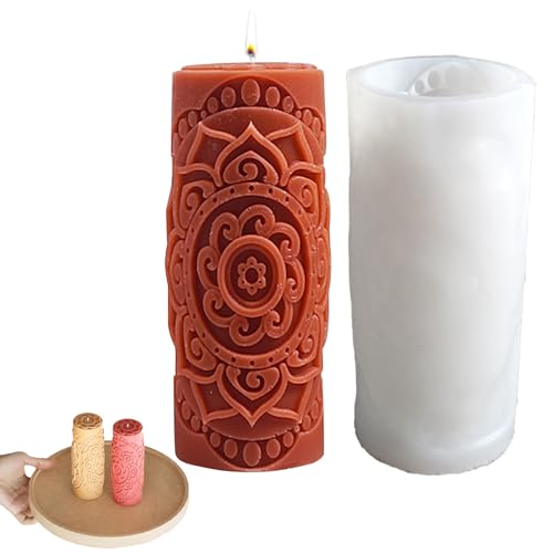 1 Pcs Kerzen Formen Silikon,Kerzen Silikonformen,Kerzen Gießen Formen,Zum Form für,Gießformen Kerze Gießform,Geschenke Giessen Gieß,Kerzen-Gießform Mold Silicone,Silikon-Kerzenformen(Blumenmuster) von Uzndq