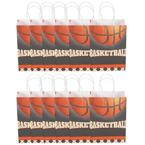 Uzztfa 10 Stück Basketball-geschenktüten, Basketball-Party-geschenktüten, Basketball-Goody-süßigkeiten-papiertüten Griffen, Basketball-Party-Dekorationen Uzztfa 10 Stück Basketball-geschenktüten, Basketball-Party-geschenktüten, Basketball-Goody-süßigkeiten-papiertüten Griffen, Basketball-Party-Dekorationen von Uzztfa