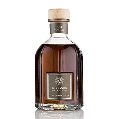 Dr. Vranjes - Oud Nobile Diffuser + Doppelback weiße Stäbchen (3 Stück) - Luxus-Raumduft, Made in Italy, Hauptnote: Oriental, Duftpyrammide: Bergamotte, Oud, Myrrhe (250 ml) von Dr. Vranjes