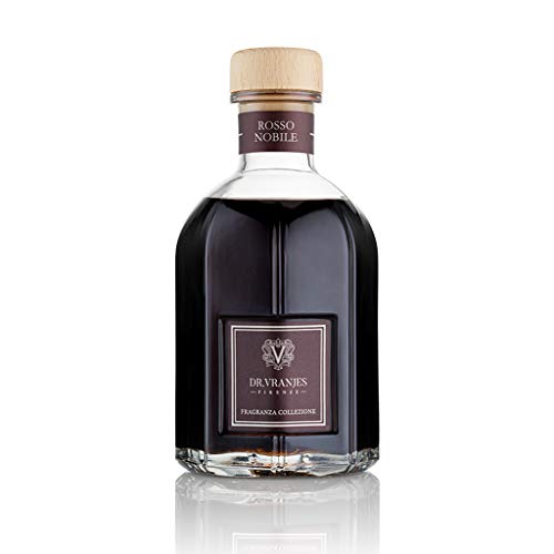 Dr. Vranjes - Rosso Nobile Diffuser + Doppelpack Schwarze Sticks (3 Stück) - Luxuriöser Raumduft Made in Italy, Hauptduft Frucht: Orange, Erdbeere und Rote Beeren, Birke (500 ml) von Dr. Vranjes