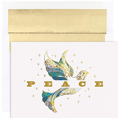 Masterpiece Studios Holiday Collection 16 Cards / 16 Foil Lined Envelopes, Elegant Dove von Masterpiece Studios