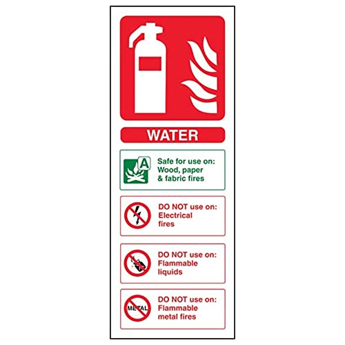 Feuerlöscher – Water ID – 75 x 200 mm wiederklebbares Sicherheitsschild Feuerlöscher – Water ID – 75 x 200 mm wiederklebbares Sicherheitsschild von VSafety