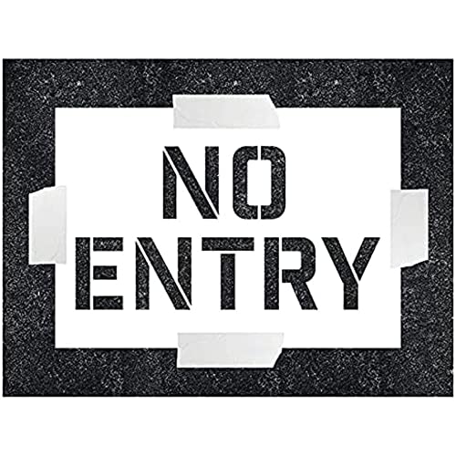 No Entry Schablone – 600 x 400 mm – 1,1 mm Polypropylen von V Safety