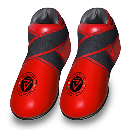 Rote Kickbox-Stiefel, Halb-/Vollkontakt-Fußpolster für Kinder und Erwachsene, Größe 42-44 Rote Kickbox-Stiefel, Halb-/Vollkontakt-Fußpolster für Kinder und Erwachsene, Größe 42-44 von V.Sports