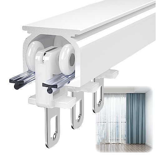 V3VOGUE Aluminium Vorhangschiene Schwerlast - Gardinen Schienensystem - Decken- Oder Wandmontage-Vorhangschienen, Schlafzimmer-Vorhangschienen, Schieben-gardinenstangen Für Fenster V3VOGUE Aluminium Vorhangschiene Schwerlast - Gardinen Schienensystem - Decken- Oder Wandmontage-Vorhangschienen, Schlafzimmer-Vorhangschienen, Schieben-gardinenstangen Für Fenster von V3VOGUE