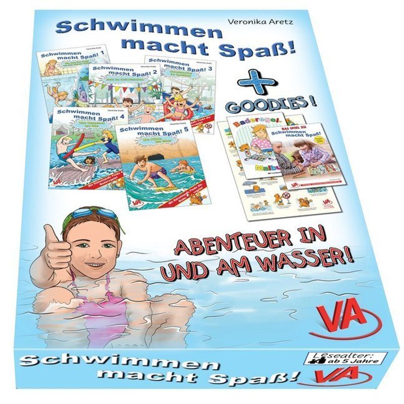 Schwimmen Macht Spaß!-Box, M. 24 Buch, M. 1 Buch - Veronika Aretz, Gebunden von VA-Verlag