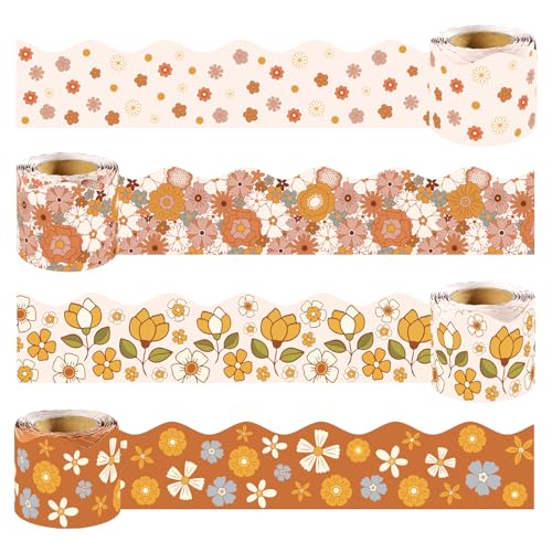 Groovy Pinnwand-Bordüre, Retro-Klassenzimmer-Dekorationen, Blumen-Pinnwand, Zierleiste für Lehrer, Schulbedarf, Klassenzimmer, Wand, Tür, Dekoration, 4 Rollen, 4 Rollen, 4 Retroblütenbordüre Groovy Pinnwand-Bordüre, Retro-Klassenzimmer-Dekorationen, Blumen-Pinnwand, Zierleiste für Lehrer, Schulbedarf, Klassenzimmer, Wand, Tür, Dekoration, 4 Rollen, 4 Rollen, 4 Retroblütenbordüre von VABAMNA