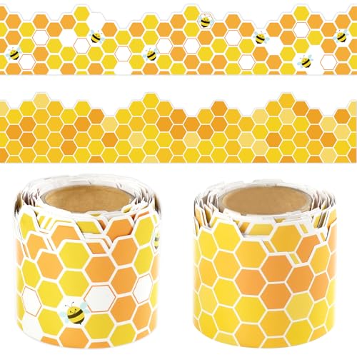 VABAMNA Pinnwand-Bordüre, Bienen-Motiv, Klassenzimmer-Dekoration, gelbe Biene, Waben, Pinnwand, Zierleiste für Schulanfang, Dekoration, Tür, Wand, Kreidetafel, Klassenzimmer, 2 Bienenränder, gestreift VABAMNA Pinnwand-Bordüre, Bienen-Motiv, Klassenzimmer-Dekoration, gelbe Biene, Waben, Pinnwand, Zierleiste für Schulanfang, Dekoration, Tür, Wand, Kreidetafel, Klassenzimmer, 2 Bienenränder, gestreift von VABAMNA