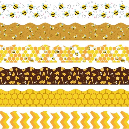 VABAMNA Sommer-Pinnwand-Bordüre, 2,4 m, Bienen-Pinnwand-Bordüre mit gelber Biene, Wabenstruktur, gestanzte Bordüre für Schulanfang, Klassenzimmer, Tür, Wand, Kreidetafel, Dekoration, 84 VABAMNA Sommer-Pinnwand-Bordüre, 2,4 m, Bienen-Pinnwand-Bordüre mit gelber Biene, Wabenstruktur, gestanzte Bordüre für Schulanfang, Klassenzimmer, Tür, Wand, Kreidetafel, Dekoration, 84 von VABAMNA