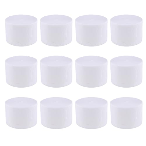VABNEER 12 Rollen weiß Krepppapier, 4.5cm x 25m Kreppbänder für Hochzeit Geburtstags Party Feier Dekoration VABNEER 12 Rollen weiß Krepppapier, 4.5cm x 25m Kreppbänder für Hochzeit Geburtstags Party Feier Dekoration von VABNEER