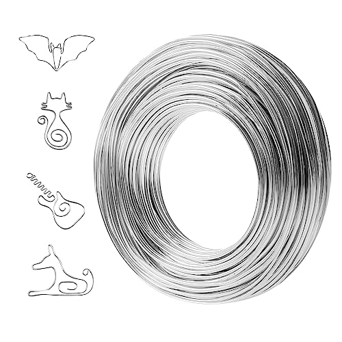 VABNEER Basteldraht, Biegsam Handwerk Metalldraht Aluminiumdraht für Schmuck machen Lieferungen (Silber) (1, 2mmx30m) von VABNEER
