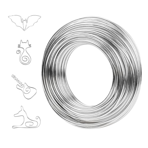 VABNEER Basteldraht, Biegsam Handwerk Metalldraht Aluminiumdraht für Schmuck machen Lieferungen (Silber) (1, 3mmx10m) von VABNEER