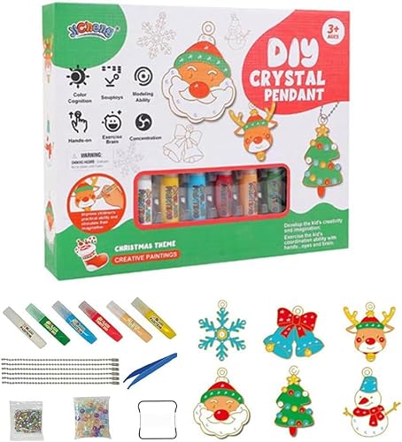 VACSAX Diy Crystal Paint Arts And Crafts Set,Diy Crystal Painting, Diamond Painting Keychains Kit for Girls Crafts (Christmas) von VACSAX