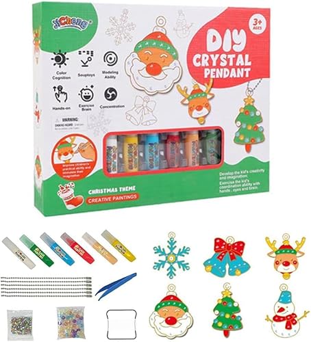 VACSAX Diy Crystal Paint Arts And Crafts Set,Diy Crystal Painting, Diamond Painting Keychains Kit for Girls Crafts (Christmas) von VACSAX