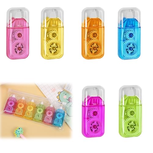 VACUBXBY 6er Korrekturbänder Set Mini Korrekturroller mit Schutzkappe Korrekturmaus à 6m x 5mm für Studenten Kinder, im Büro arbeitendes Personal VACUBXBY 6er Korrekturbänder Set Mini Korrekturroller mit Schutzkappe Korrekturmaus à 6m x 5mm für Studenten Kinder, im Büro arbeitendes Personal von VACUBXBY