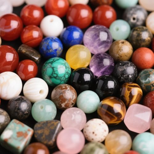VACUBXBY 8mm Perlen zum Auffädeln Kristalle Set für DIY Armband Halskette Schmuckherstellung, 60 Stück Naturstein Runde Edelstein mit Loch VACUBXBY 8mm Perlen zum Auffädeln Kristalle Set für DIY Armband Halskette Schmuckherstellung, 60 Stück Naturstein Runde Edelstein mit Loch von VACUBXBY