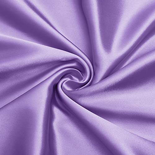 VACVELT Charmeuse Satinstoff by The Yard, 152,4 cm breit, Lavendel-Satin-Stoff, glänzender und weicher Stoffstoff, seidiger Satin-Stoff für Brautkleid, Hochzeitsdekorationen, Basteln, Nähen, Drapieren VACVELT Charmeuse Satinstoff by The Yard, 152,4 cm breit, Lavendel-Satin-Stoff, glänzender und weicher Stoffstoff, seidiger Satin-Stoff für Brautkleid, Hochzeitsdekorationen, Basteln, Nähen, Drapieren von VACVELT