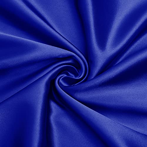 VACVELT Charmeuse Satinstoff by The Yard, 152,4 cm breit, königsblauer Satin-Stoff, glänzender und weicher Stoffstoff, seidiger Satin-Stoff für Brautkleid, Hochzeitsdekorationen, Basteln, Nähen, VACVELT Charmeuse Satinstoff by The Yard, 152,4 cm breit, königsblauer Satin-Stoff, glänzender und weicher Stoffstoff, seidiger Satin-Stoff für Brautkleid, Hochzeitsdekorationen, Basteln, Nähen, von VACVELT