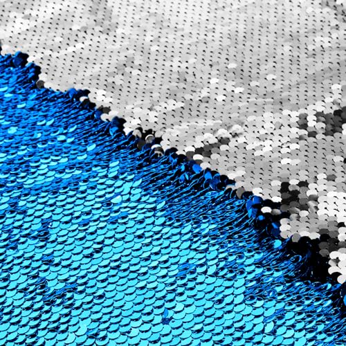 VACVELT Flip Pailletten Stoff von The Yard, Half Yard Reversible Pailletten Stoff, Himmelblau + Silber Glitzer Stoff Sparkly Mermaid Pailletten Stoff für Graffiti, Brautkleid, Hochzeitsdekorationen, VACVELT Flip Pailletten Stoff von The Yard, Half Yard Reversible Pailletten Stoff, Himmelblau + Silber Glitzer Stoff Sparkly Mermaid Pailletten Stoff für Graffiti, Brautkleid, Hochzeitsdekorationen, von VACVELT