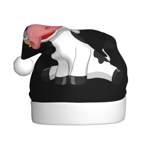 VAGILO Dairy Cow Festliche Winter-Feiertags-Weihnachtsmützen – lustig, warm und plüschig, für Büro und Außenbereich von VAGILO