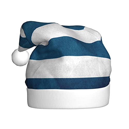 VAGILO Griechische Flagge, festliche Winter-Feiertags-Weihnachtsmütze, lustig, warm und plüschig, für Büro und Außenbereich von VAGILO