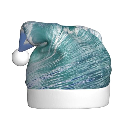 VAGILO Ocean Big Wave Festliche Winterurlaub-Weihnachtsmützen – lustig, warm und plüschig, für Büro und Außenbereich, Party-Kappe von VAGILO