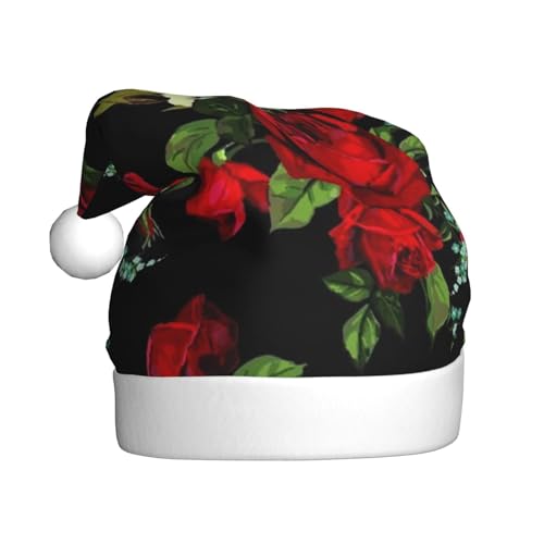 VAGILO Schöne Rose Geschenk Festliche Winter Urlaub Weihnachten Hüte – lustig, warm und plüschig Büro und Outdoor Neuheit Party Cap von VAGILO