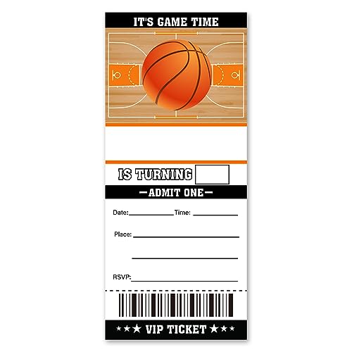 VAHATAN Einladungen für Basketball-Geburtstagsparty, 20 Stück, Basketball-Themen-Einladungen mit Umschlägen, Einladungskarten VAHATAN Einladungen für Basketball-Geburtstagsparty, 20 Stück, Basketball-Themen-Einladungen mit Umschlägen, Einladungskarten von VAHATAN