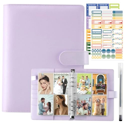A5 Bindekarte Sammler - Ringbuch Nachfüllbar, Notizbuch Mit Bindertaschen, PU Leder Bindemittel mit Magnetischem Schnallenverschluss zum Organisieren von Sammelkarten für Schule Und Reisearbeit A5 Bindekarte Sammler - Ringbuch Nachfüllbar, Notizbuch Mit Bindertaschen, PU Leder Bindemittel mit Magnetischem Schnallenverschluss zum Organisieren von Sammelkarten für Schule Und Reisearbeit von VAIGU:OA
