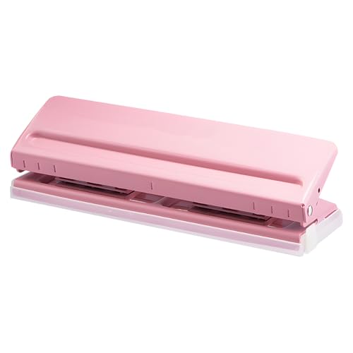 Verstellbarer 6-Loch Locher für Tagesplaner und Persönliche Agenda, Büro Binder Puncher Metall Locher mit Verstellbarem Abstand, Rostfreier Locher für Tagesplaner, Personal, Ringbuch & Binder von VAIGU:OA