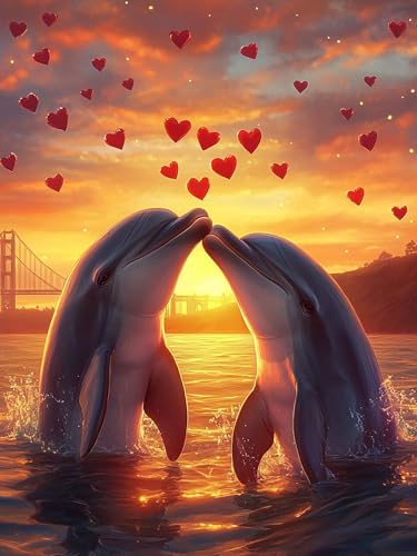 VAIIEYO 5D DIY 5D Diamond Painting Delphin, Diamant Painting Bilder Malerei Kits Tier, Malen Nach Zahlen Diamant Home Wand Decor Gemälde Kreuzstich Diamond Dekoration 30x40 cm-10 VAIIEYO 5D DIY 5D Diamond Painting Delphin, Diamant Painting Bilder Malerei Kits Tier, Malen Nach Zahlen Diamant Home Wand Decor Gemälde Kreuzstich Diamond Dekoration 30x40 cm-10 von VAIIEYO