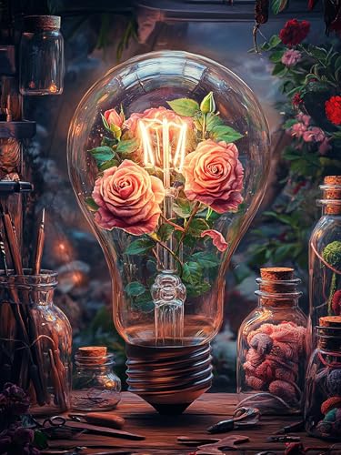 VAIIEYO 5D DIY 5D Diamond Painting Glühbirne, Diamant Painting Bilder Malerei Kits Blume, Malen Nach Zahlen Diamant Home Wand Decor Gemälde Kreuzstich Diamond Dekoration 30x40 cm-11 VAIIEYO 5D DIY 5D Diamond Painting Glühbirne, Diamant Painting Bilder Malerei Kits Blume, Malen Nach Zahlen Diamant Home Wand Decor Gemälde Kreuzstich Diamond Dekoration 30x40 cm-11 von VAIIEYO