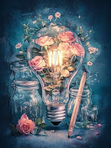 VAIIEYO 5D DIY 5D Diamond Painting Glühbirne, Diamant Painting Bilder Malerei Kits Blume, Malen Nach Zahlen Diamant Home Wand Decor Gemälde Kreuzstich Diamond Dekoration 30x40 cm-12 VAIIEYO 5D DIY 5D Diamond Painting Glühbirne, Diamant Painting Bilder Malerei Kits Blume, Malen Nach Zahlen Diamant Home Wand Decor Gemälde Kreuzstich Diamond Dekoration 30x40 cm-12 von VAIIEYO