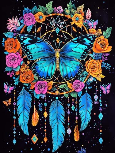 VAIIEYO 5D DIY 5D Diamond Painting Traumfänger, Diamant Painting Bilder Malerei Kits Schmetterling, Malen Nach Zahlen Diamant Home Wand Decor Gemälde Kreuzstich Diamond Dekoration 30x40 cm-19 VAIIEYO 5D DIY 5D Diamond Painting Traumfänger, Diamant Painting Bilder Malerei Kits Schmetterling, Malen Nach Zahlen Diamant Home Wand Decor Gemälde Kreuzstich Diamond Dekoration 30x40 cm-19 von VAIIEYO