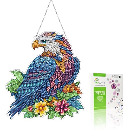 VAIIEYO 5D DIY Diamond Painting Anhänger Adler,Tier Diamant Painting Bilder Malerei Kits mit Kett, Diamant Home Wand Decor Gemälde Diamond Dekoration, Veranda Fenster Wandbehang A23 VAIIEYO 5D DIY Diamond Painting Anhänger Adler,Tier Diamant Painting Bilder Malerei Kits mit Kett, Diamant Home Wand Decor Gemälde Diamond Dekoration, Veranda Fenster Wandbehang A23 von VAIIEYO