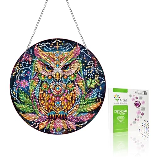 VAIIEYO 5D DIY Diamond Painting Anhänger Eule, Tier Diamant Painting Bilder Malerei Kits mit Kett, Diamant Home Wand Decor Gemälde Diamond Dekoration, Veranda Fenster Wandbehang B10 VAIIEYO 5D DIY Diamond Painting Anhänger Eule, Tier Diamant Painting Bilder Malerei Kits mit Kett, Diamant Home Wand Decor Gemälde Diamond Dekoration, Veranda Fenster Wandbehang B10 von VAIIEYO