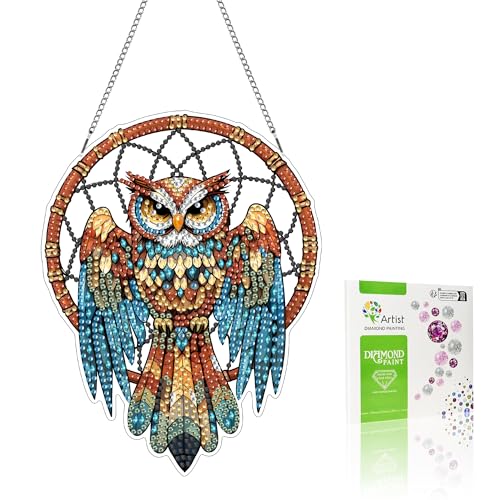 VAIIEYO 5D DIY Diamond Painting Anhänger Eule,Tier Diamant Painting Bilder Malerei Kits mit Kett, Diamant Home Wand Decor Gemälde Diamond Dekoration, Veranda Fenster Wandbehang A9 VAIIEYO 5D DIY Diamond Painting Anhänger Eule,Tier Diamant Painting Bilder Malerei Kits mit Kett, Diamant Home Wand Decor Gemälde Diamond Dekoration, Veranda Fenster Wandbehang A9 von VAIIEYO