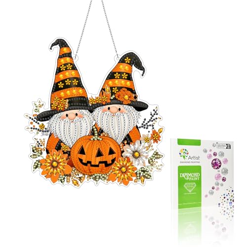VAIIEYO 5D DIY Diamond Painting Anhänger Halloween, Zwerg Diamant Painting Bilder Malerei Kits mit Kett, Diamant Home Wand Decor Gemälde Diamond Dekoration, Veranda Fenster Wandbehang VAIIEYO 5D DIY Diamond Painting Anhänger Halloween, Zwerg Diamant Painting Bilder Malerei Kits mit Kett, Diamant Home Wand Decor Gemälde Diamond Dekoration, Veranda Fenster Wandbehang von VAIIEYO