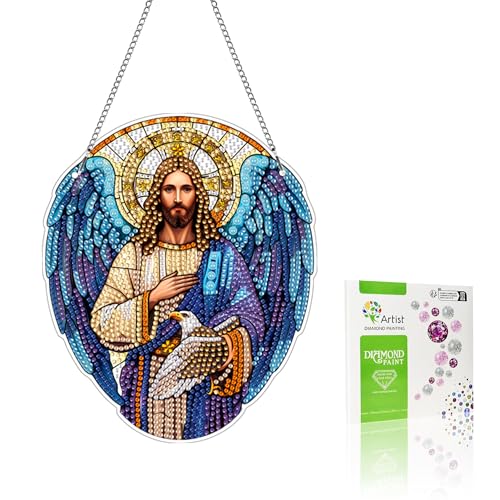 VAIIEYO 5D DIY Diamond Painting Anhänger Jesus,Religion Diamant Painting Bilder Malerei Kits mit Kett, Diamant Home Wand Decor Gemälde Diamond Dekoration, Veranda Fenster Wandbehang A15 VAIIEYO 5D DIY Diamond Painting Anhänger Jesus,Religion Diamant Painting Bilder Malerei Kits mit Kett, Diamant Home Wand Decor Gemälde Diamond Dekoration, Veranda Fenster Wandbehang A15 von VAIIEYO
