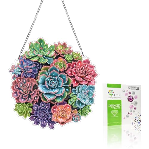 VAIIEYO 5D DIY Diamond Painting Anhänger Kaktus, Pflanze Diamant Painting Bilder Malerei Kits mit Kett, Diamant Home Wand Decor Gemälde Diamond Dekoration, Veranda Fenster Wandbehang VAIIEYO 5D DIY Diamond Painting Anhänger Kaktus, Pflanze Diamant Painting Bilder Malerei Kits mit Kett, Diamant Home Wand Decor Gemälde Diamond Dekoration, Veranda Fenster Wandbehang von VAIIEYO